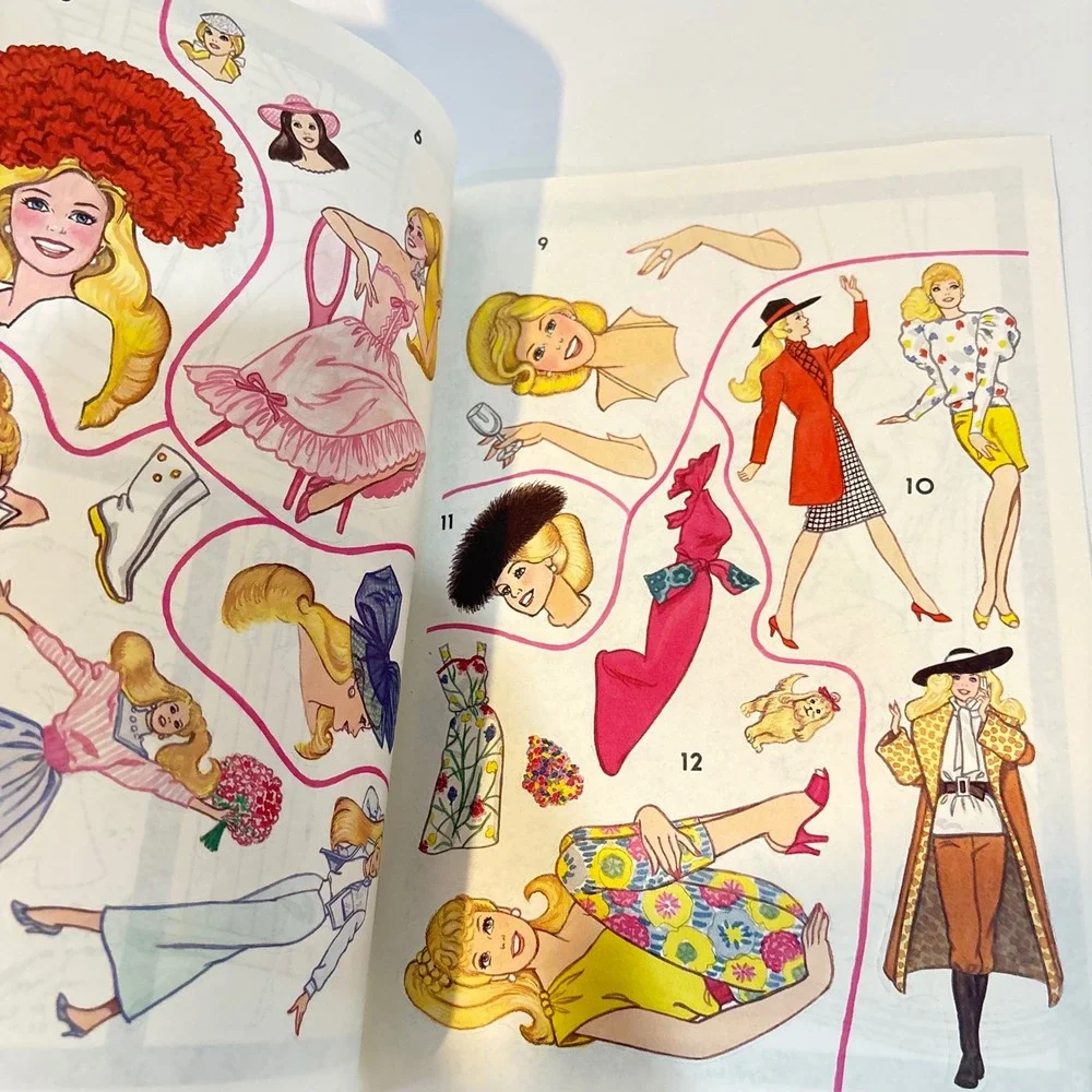 Vintage 1988 Barbie Sticker Fun Fashion Portfolio Golden Activity Book 2135-11